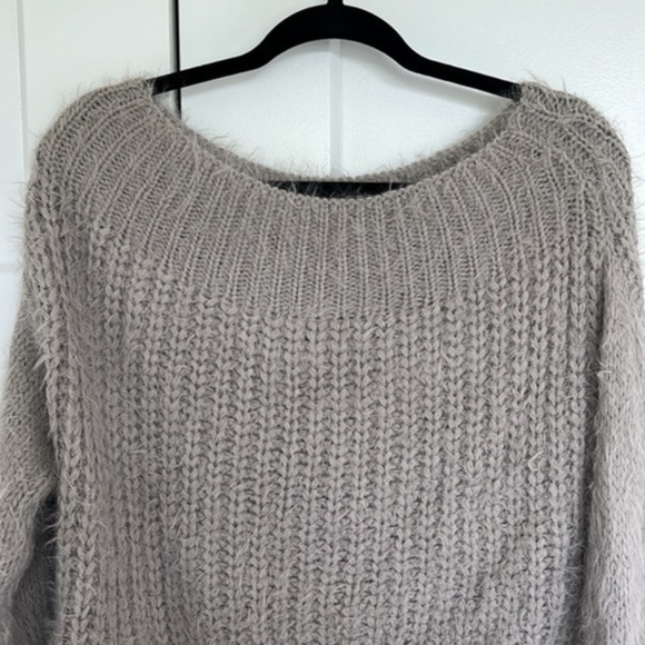 Round Neck Fuzzy Sweater - Picture 2 of 3